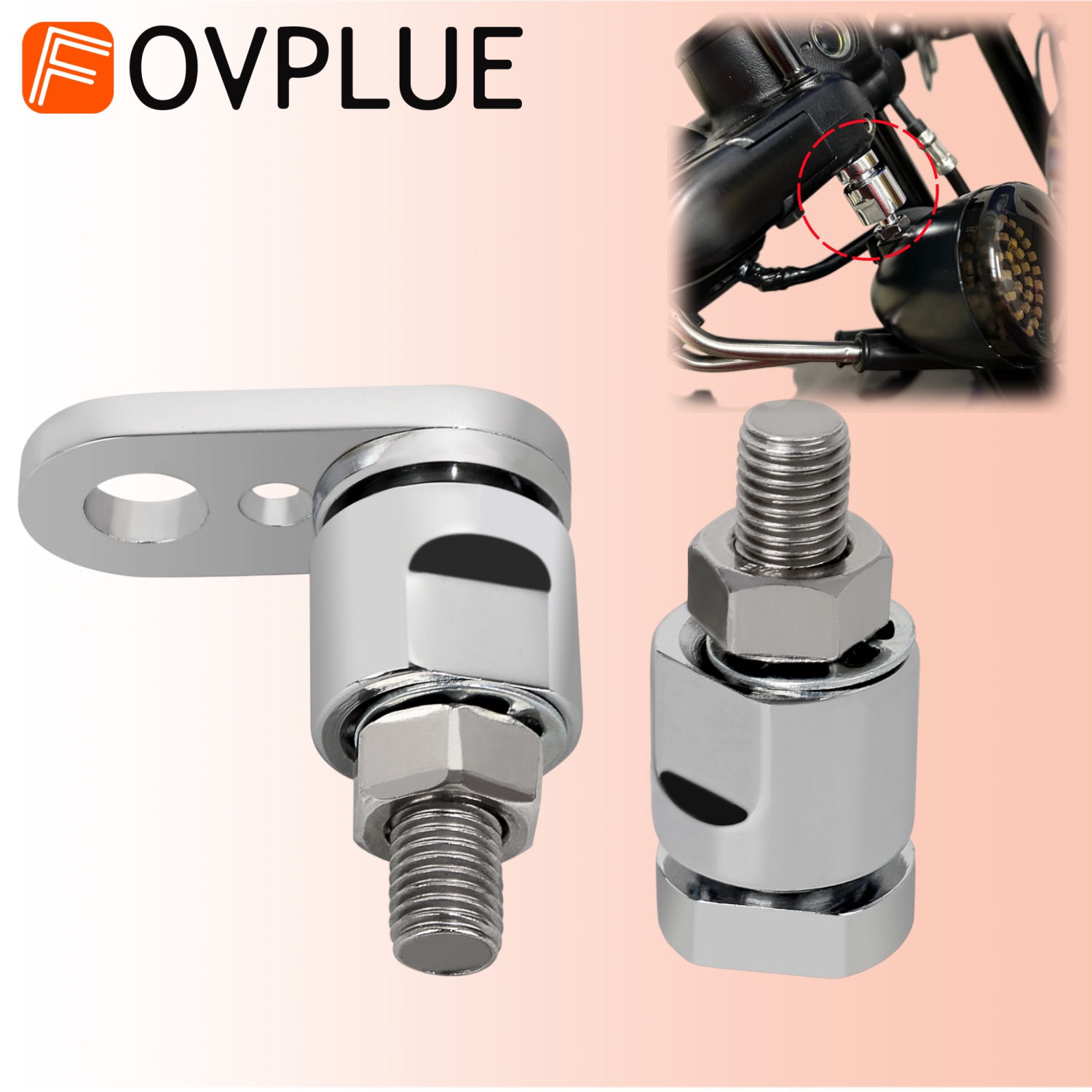 Abu Garcia Reel Revo - Kit d'assemblage de clignotants avant chromés